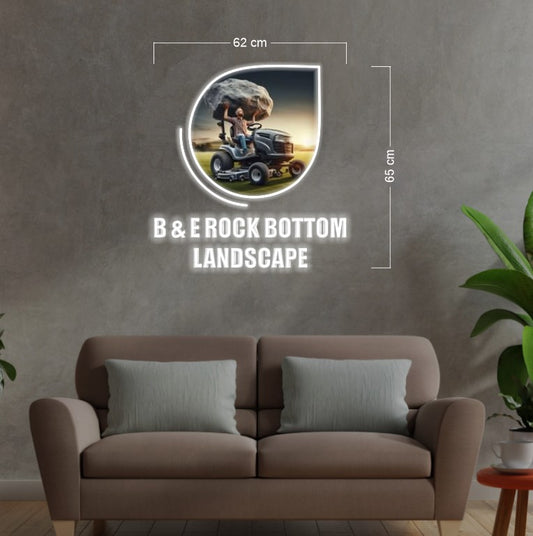 B&E ROCK BOTTOM LANDSCAPE | LED Neon Sign