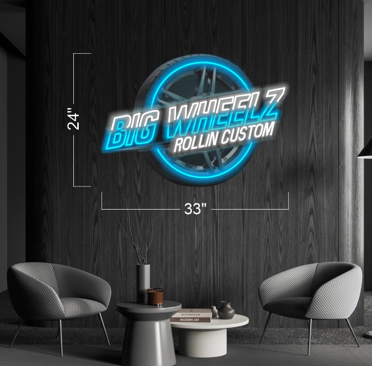 Big Wheel Rolling Custom | LED Neon Sign