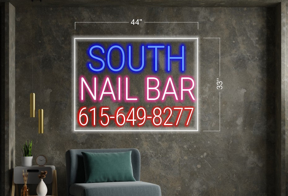 South Nail Bar | LED Neon Sign