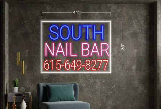 South Nail Bar | LED Neon Sign