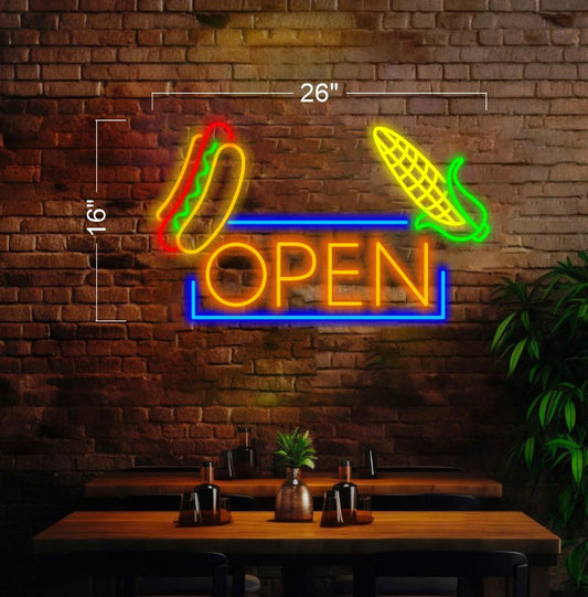 HOT DOG OPEN | LED Neon Sign