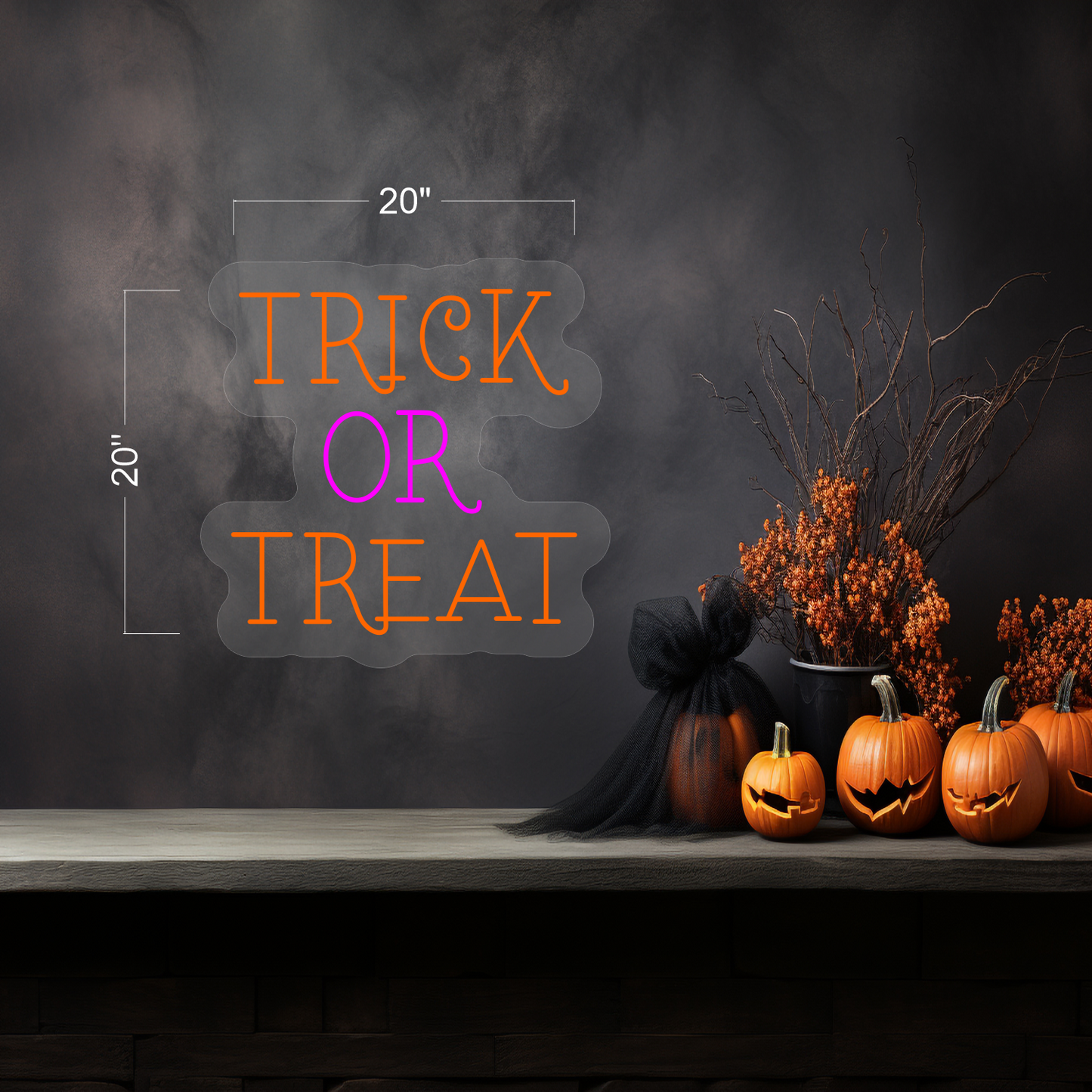 Trick Or Treat LED Neon Sign