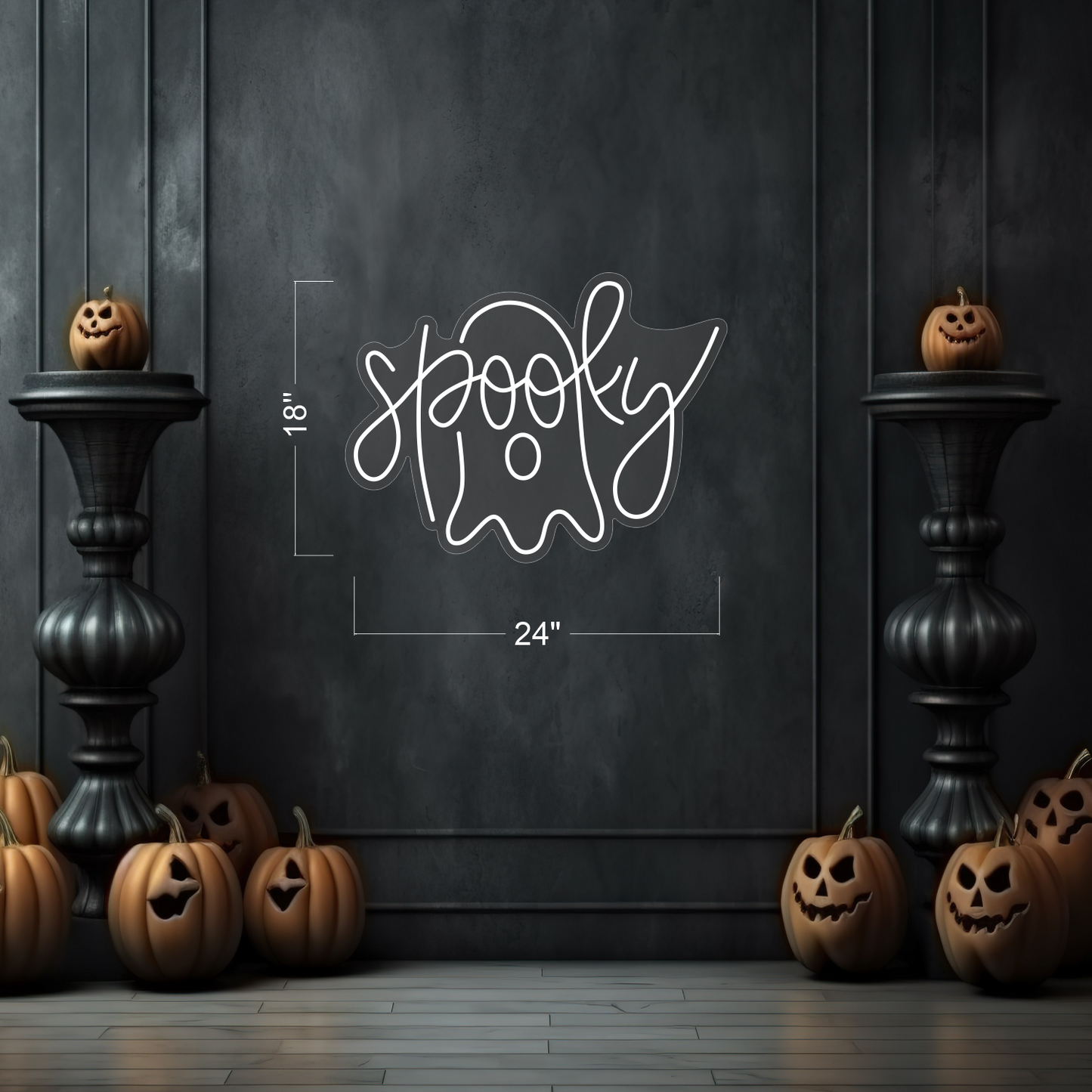 Spooky Ghost LED Neon Sign