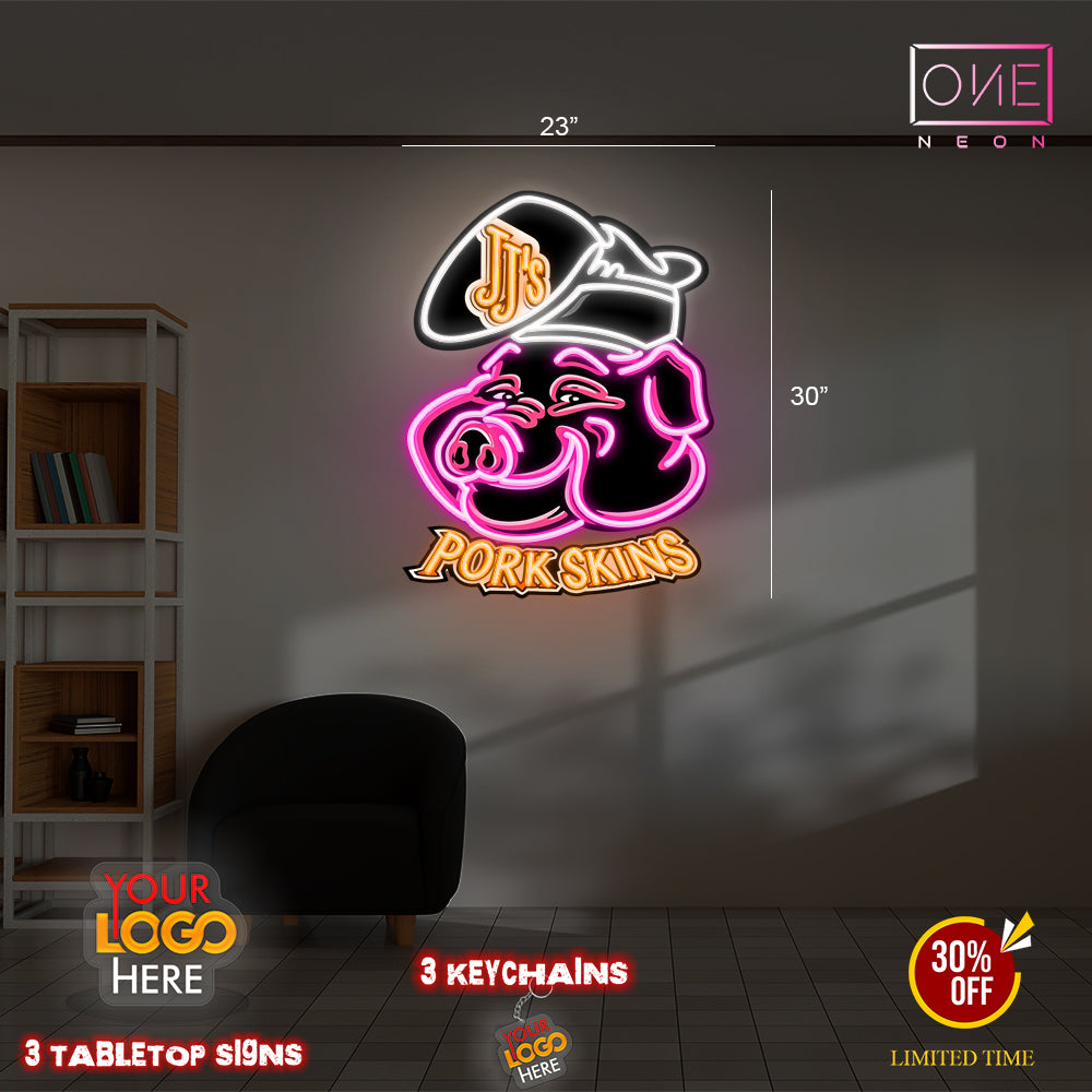 PORK SKINS | LED Neon Sign
