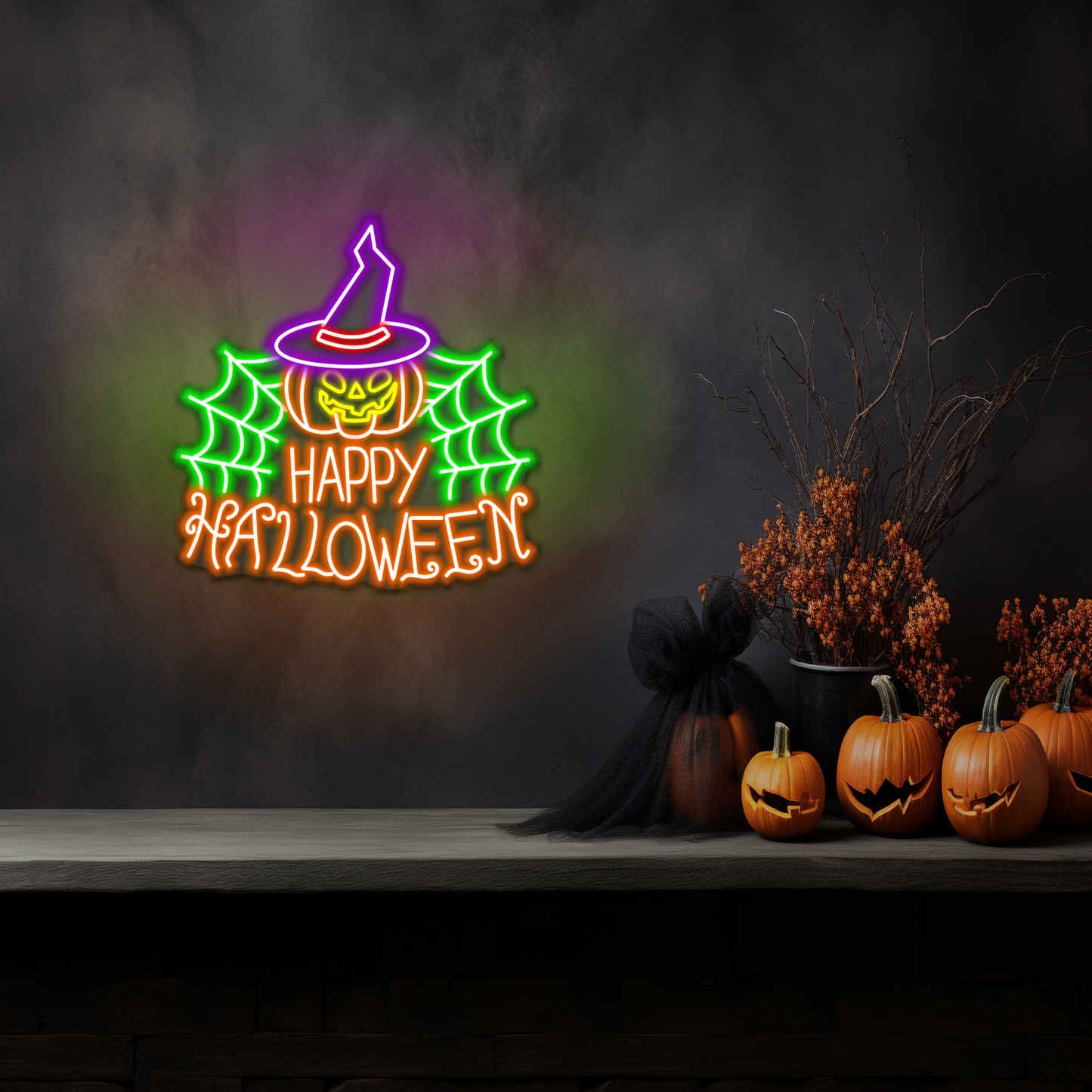 Happy Halloween LED Neon Sign