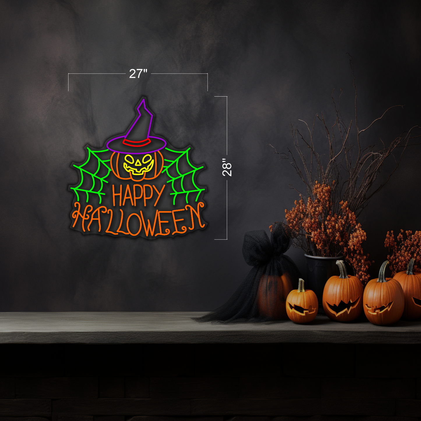 Happy Halloween LED Neon Sign