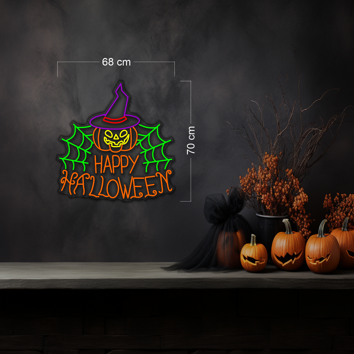 Happy Halloween LED Neon Sign