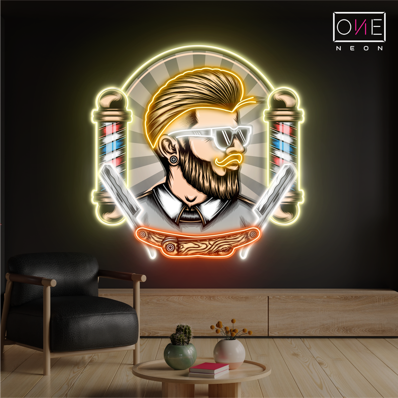 The Modern Barber Artwork Led Neon Sign