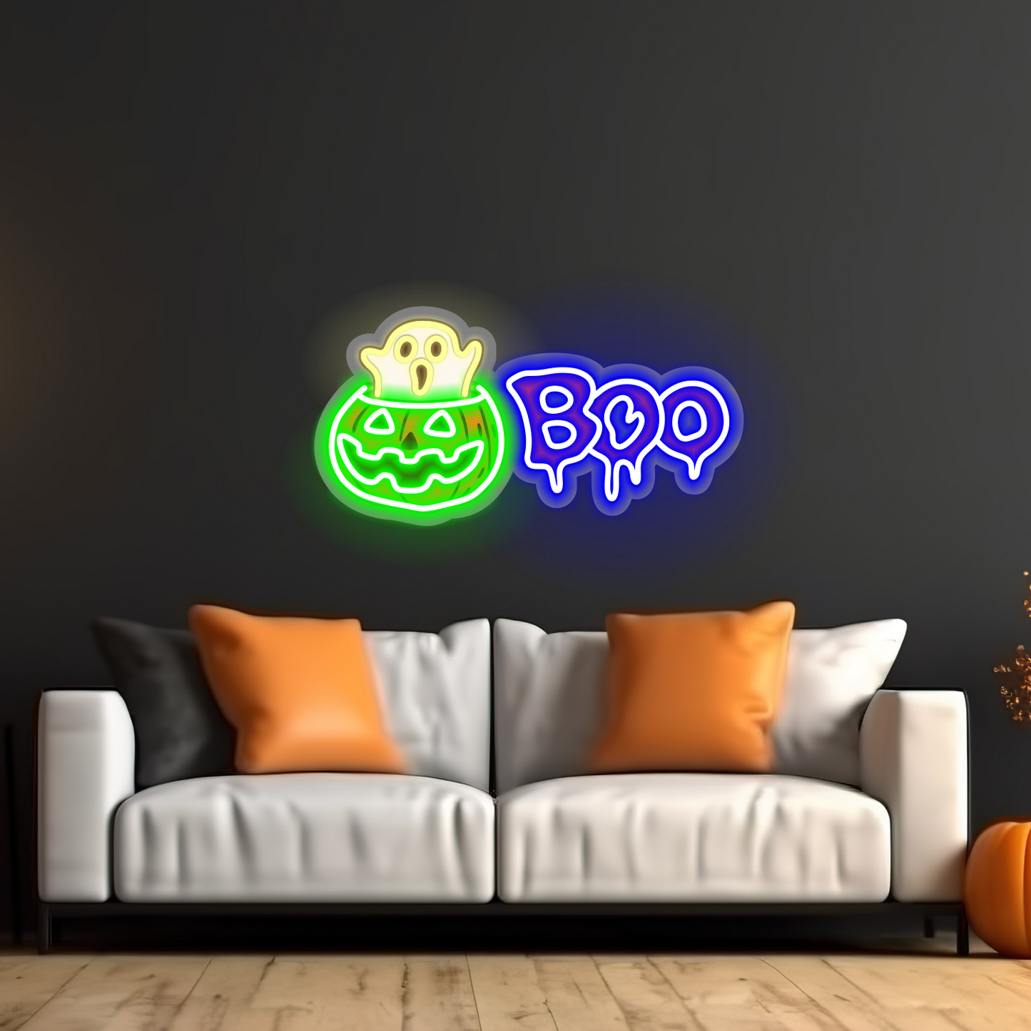 Pumpkin Boo LED Neon Sign