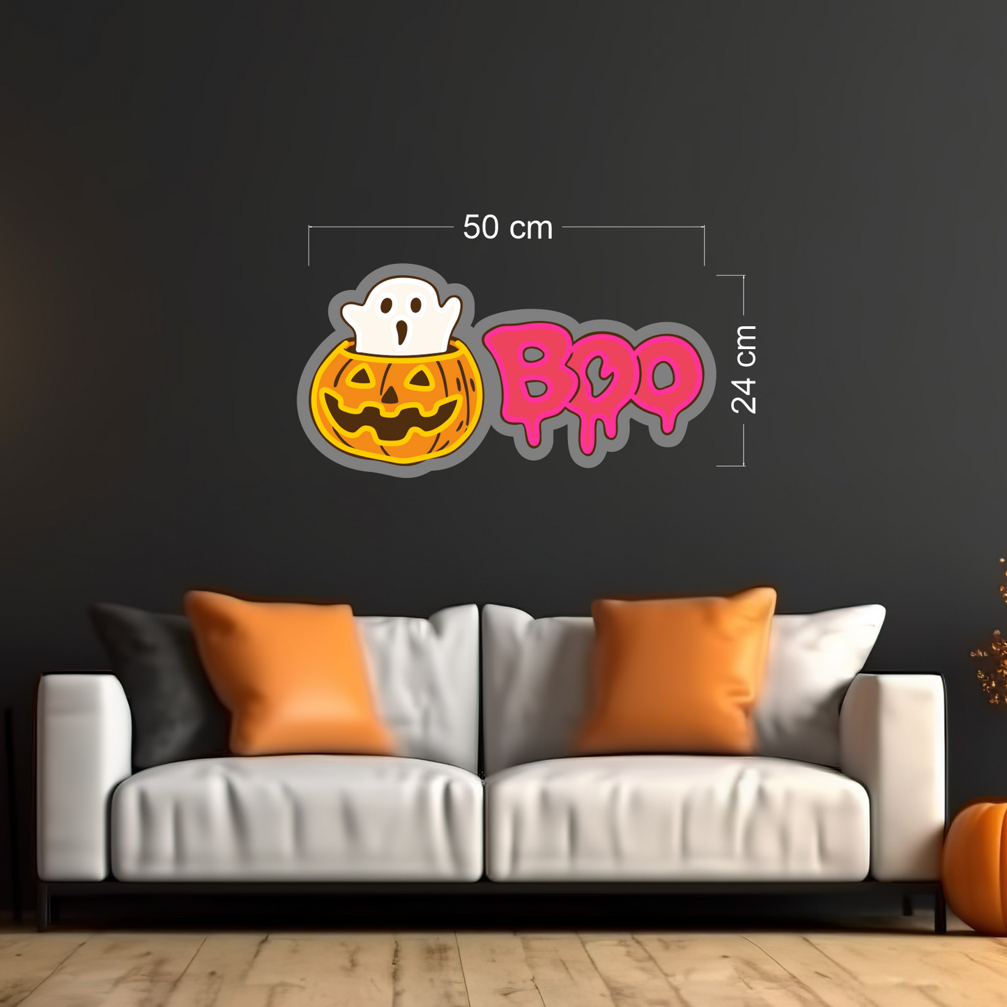 Pumpkin Boo LED Neon Sign