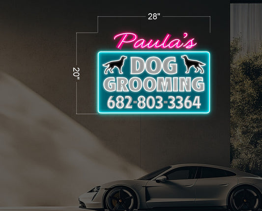 Paula's Dog Grooming| LED Neon Sign
