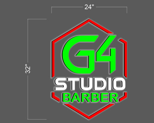 G4 studio barber| Backlit Sign