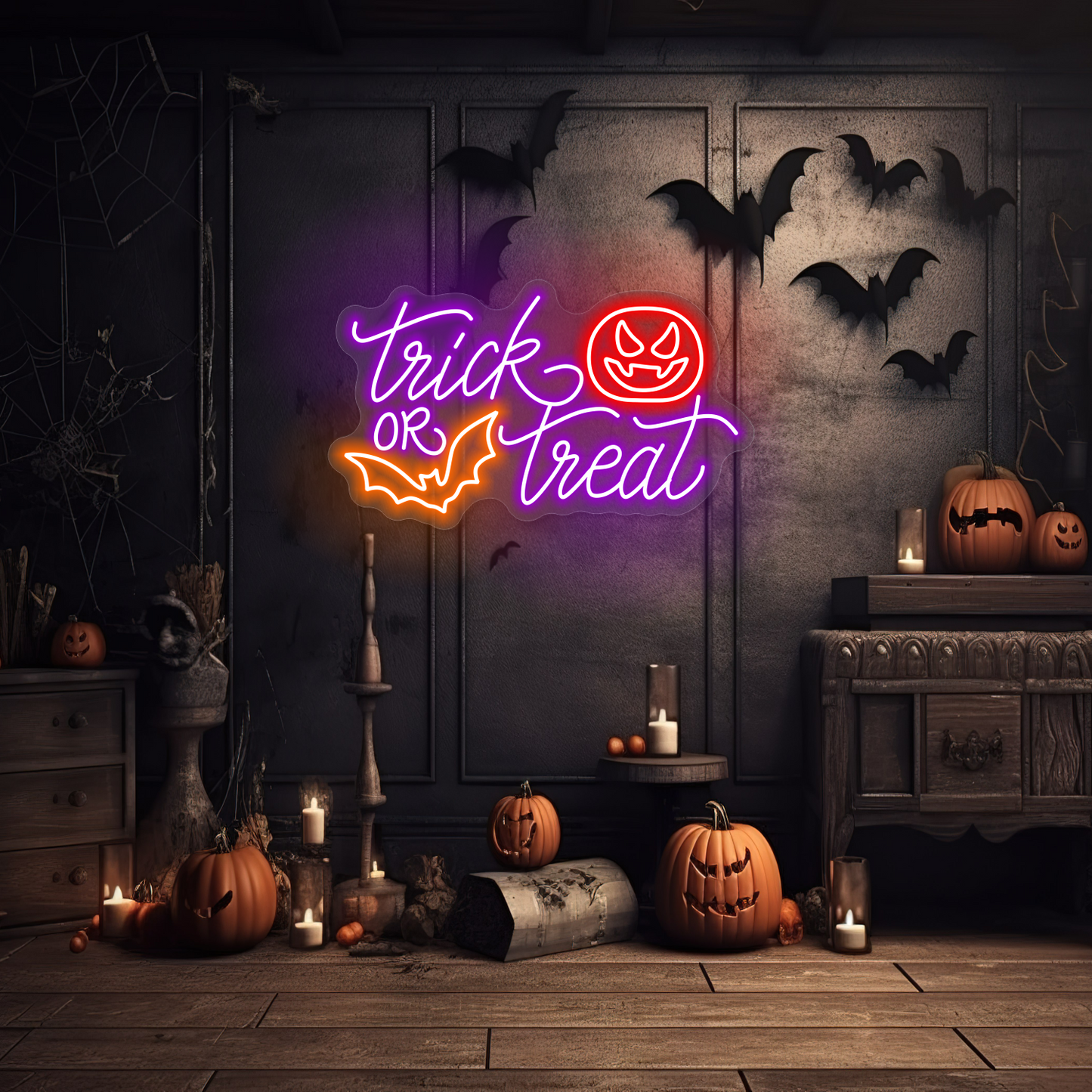 Trick or Treat LED Neon Sign