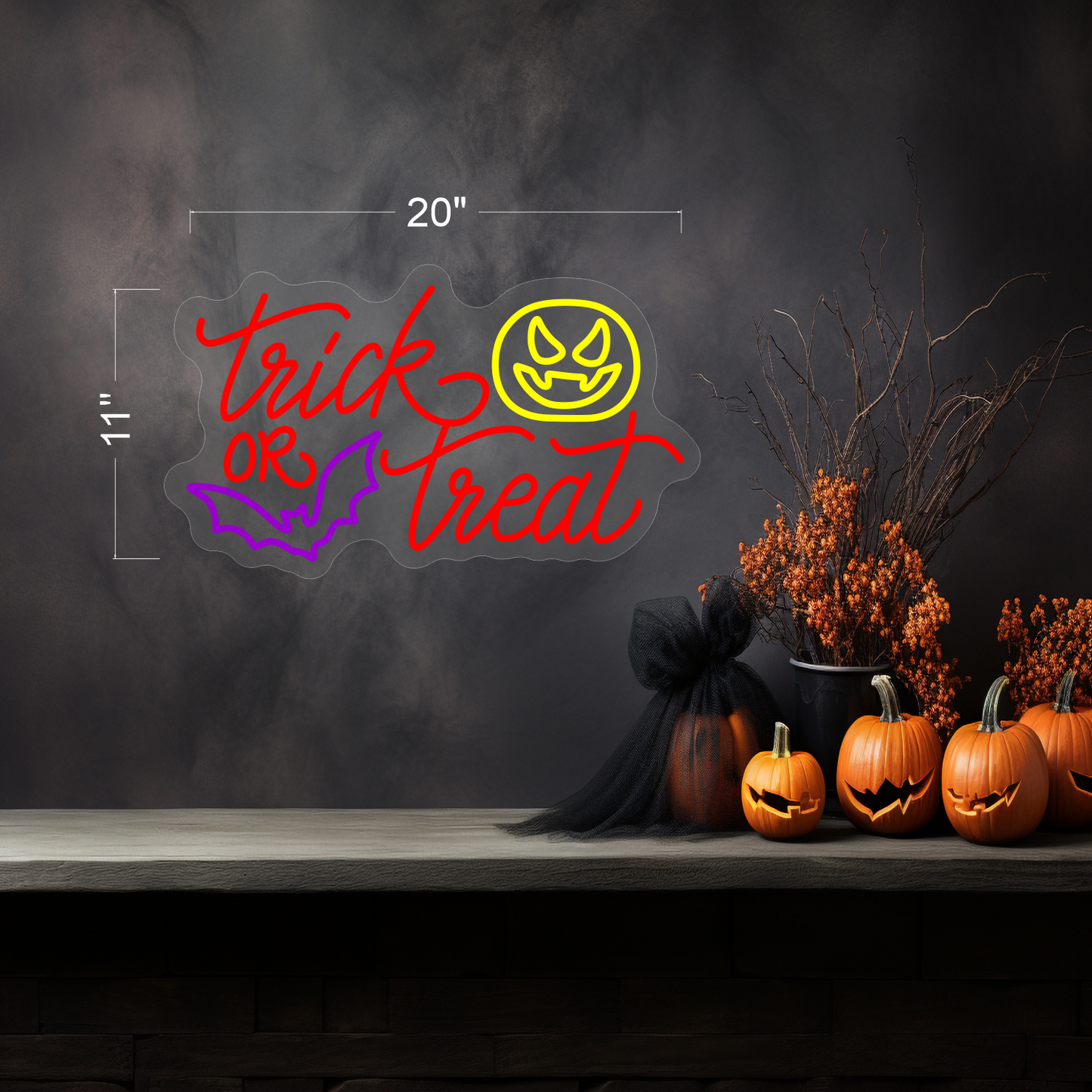 Trick or Treat LED Neon Sign