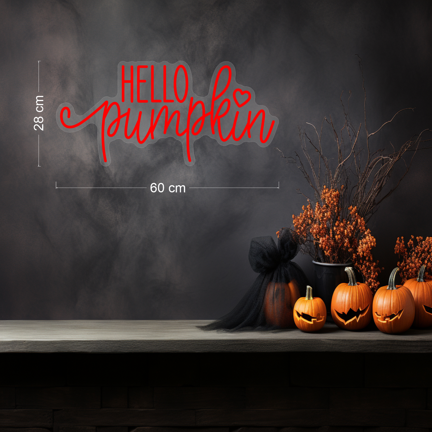 Hello Pumpkin LED Neon Sign