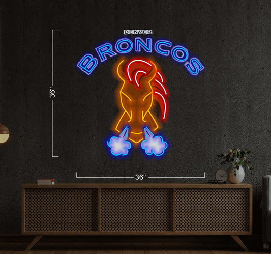 BRONCOS + MONEY | LED Neon Sign (2 signs)