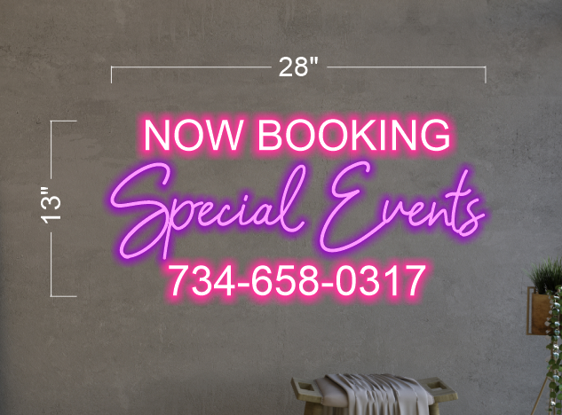 NOW BOOKING + FROSTY | LED Neon Sign (2 signs)