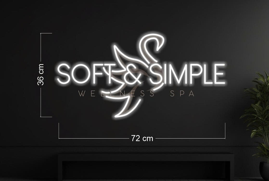 SOFT & SIMPLE WELLNESS SPA| LED Neon Sign