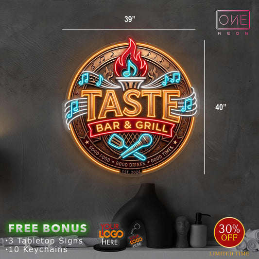 TASTE BAR & GRILL | Led Neon Sign (INDOOR)