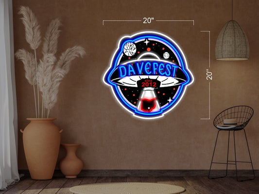 DAVEFEST | LED Neon Sign (waterproof)