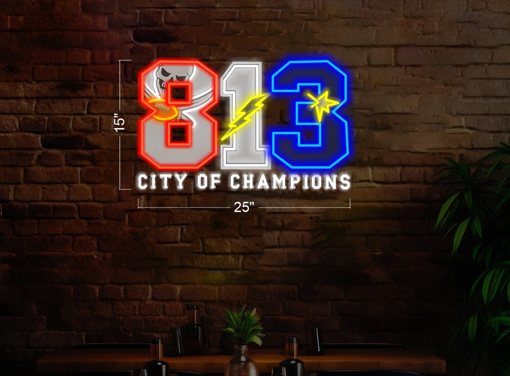 813 CITY OF CHAMPIONS | LED Neon Sign