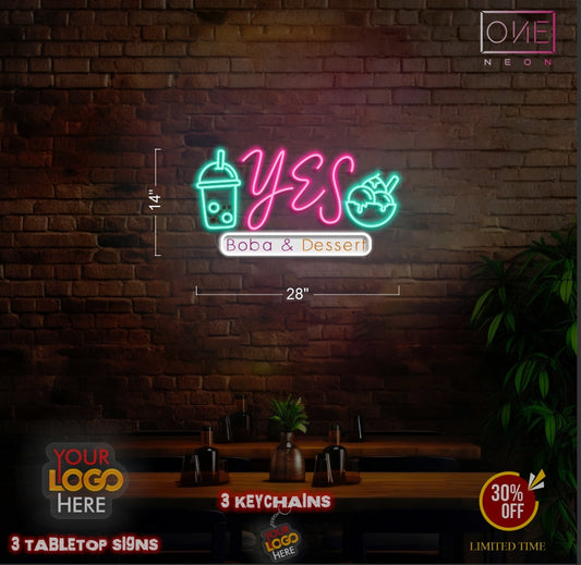 Yes Boba & Dessert | Led Neon Sign