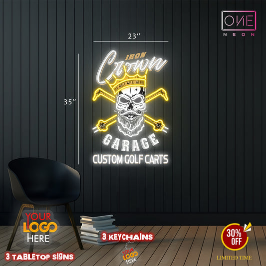 IRON CROWN GARAGE | Led Neon Sign