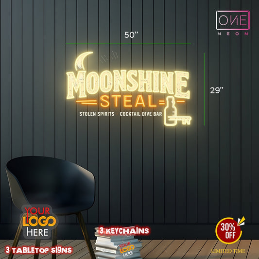 MOONSHINE | LED Neon Sign (2 waterproof signs)