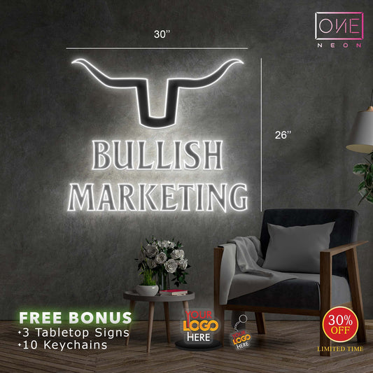 BULLISH MARKETING | LED Neon Sign (3 signs) (Copy)