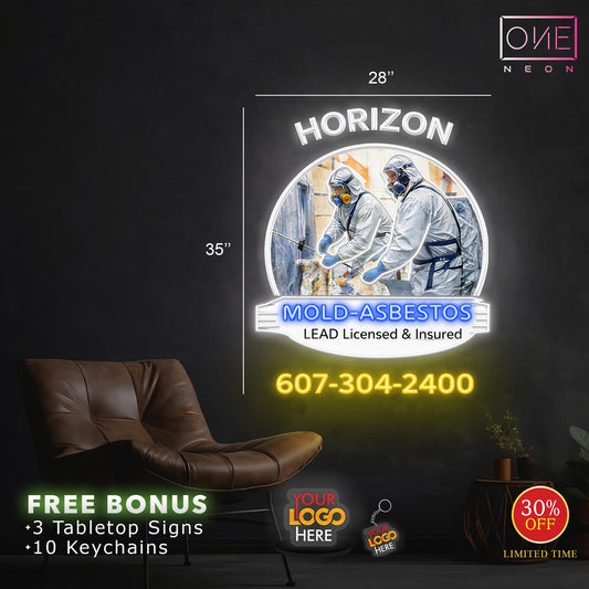 CASA CAP + HORIZON + 607 HOME | LED Neon Sign (3 WATERPROOF signs)