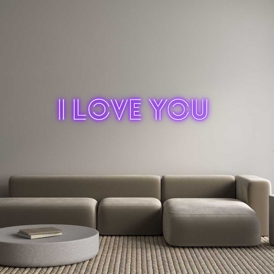 Custom Neon: i love you