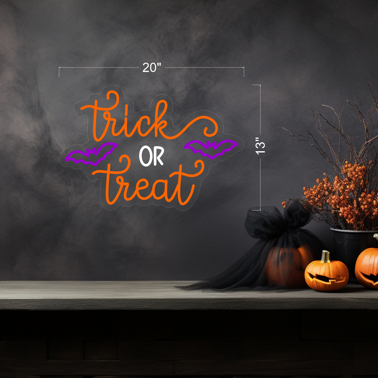 Trick Or Treat LED Neon Sign