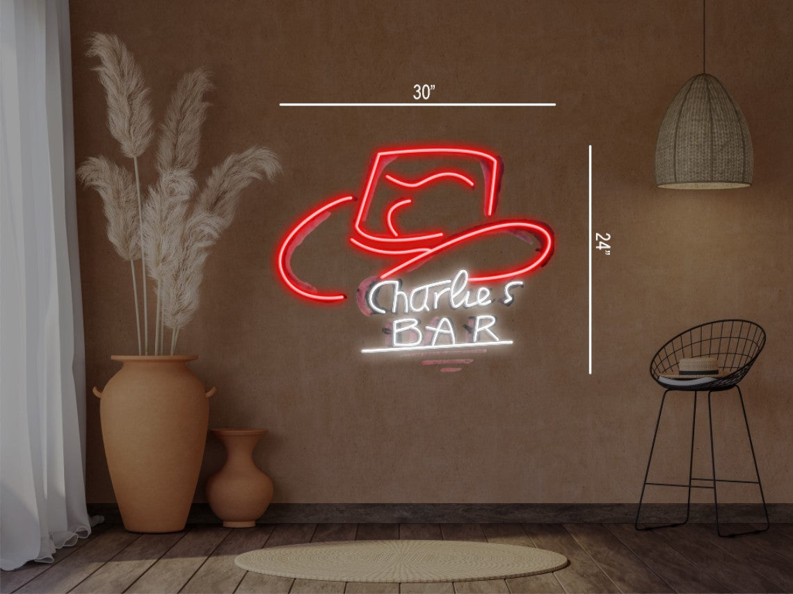 Charlies Bar| LED Neon Sign (2 signs)