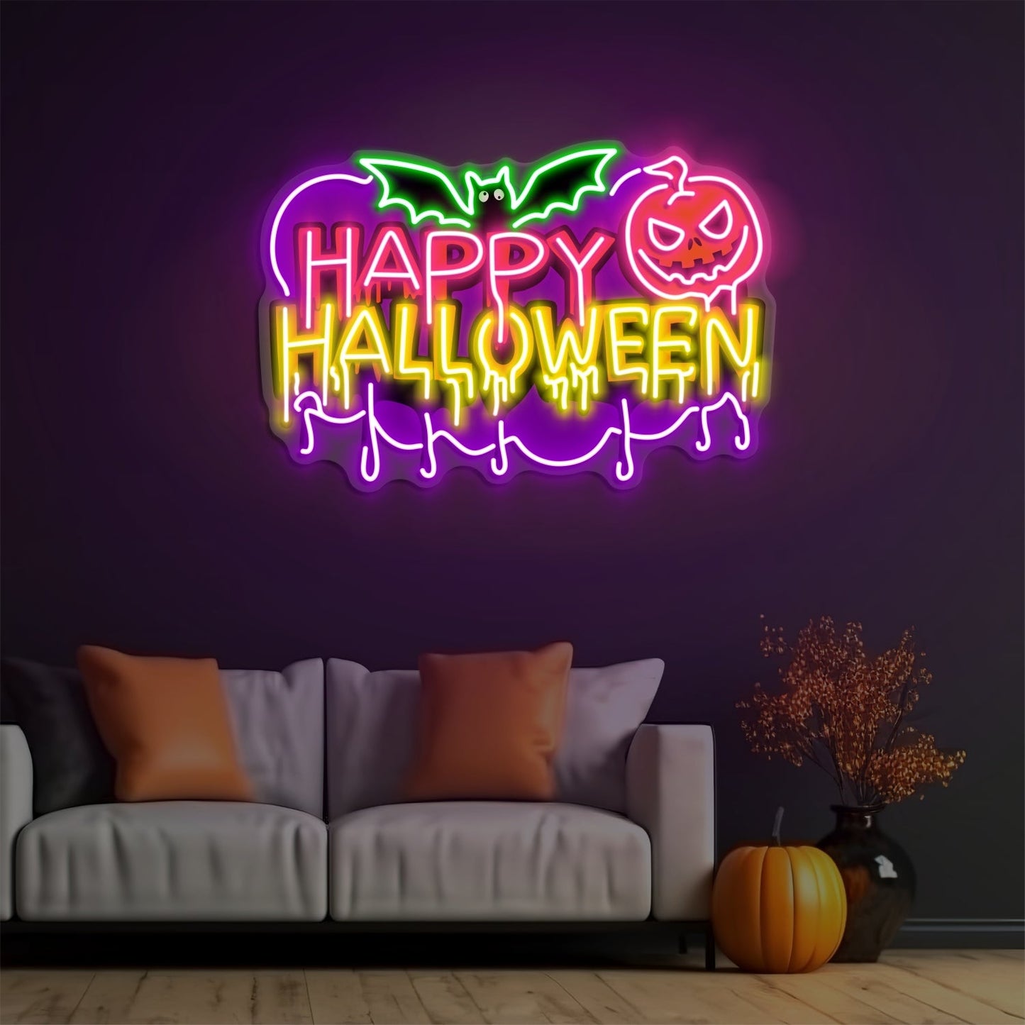 Happy Halloween LED Neon Sign