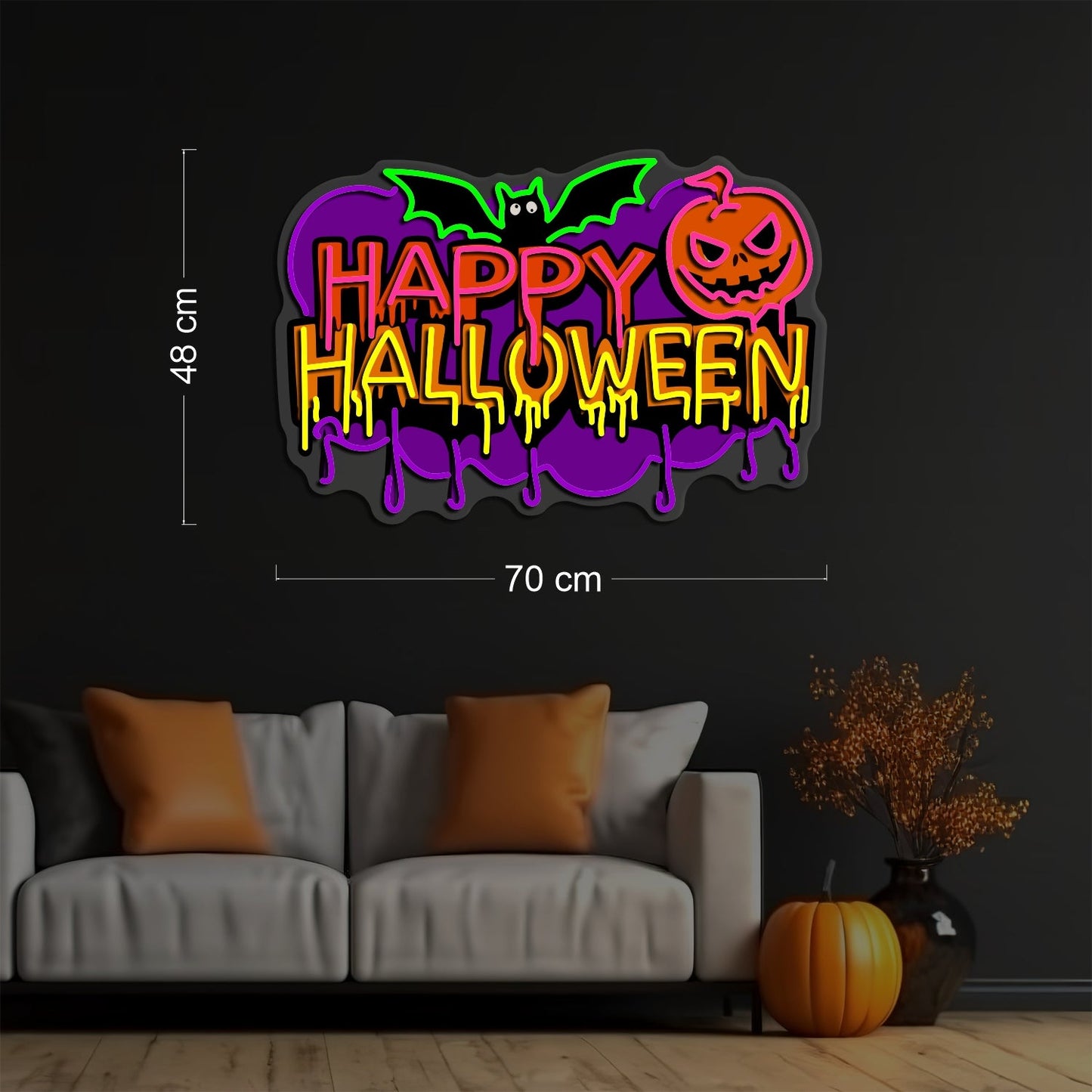 Happy Halloween LED Neon Sign