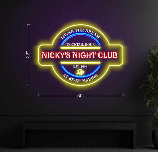 NICKY'S NIGHT CLUB | LED Neon Sign