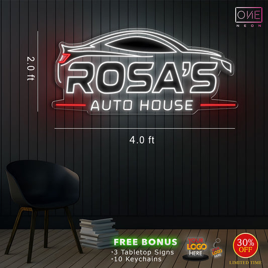 ROSA'S AUTO HOUSE| Led Neon Sign