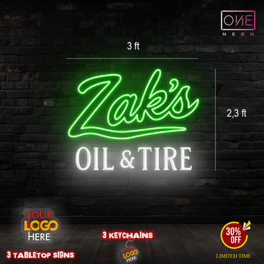 Zak's Oil & Tire | Led Neon Sign (2 signs)