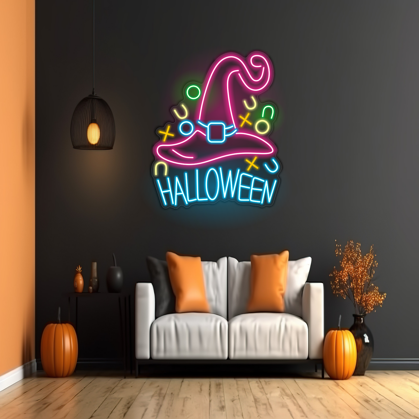 Witch Hat Halloween LED Neon Sign