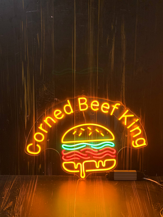 CORNED BEEF KING | LED Neon Sign (waterproof option)