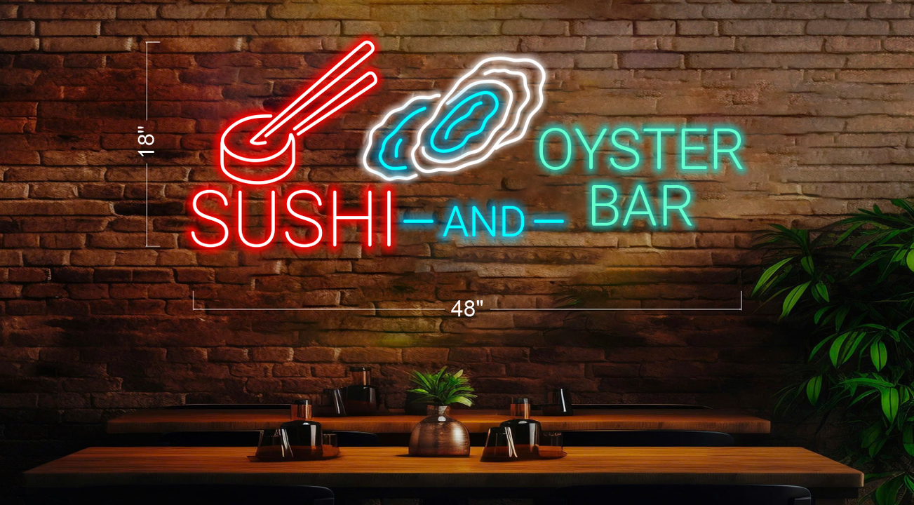 SUSHI AND OYSTER BAR | LED Neon Sign