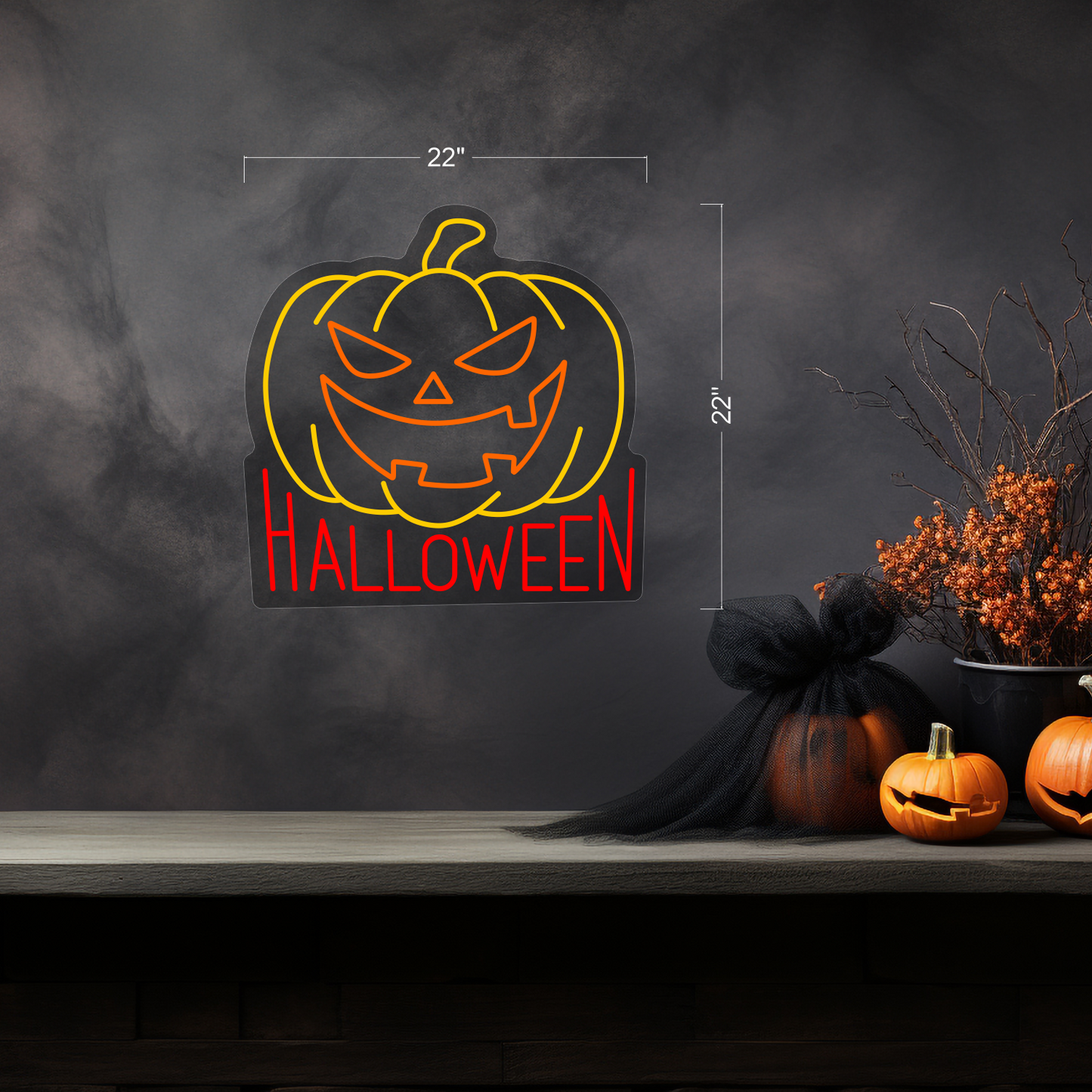 Halloween Pumpkin LED Neon Sign