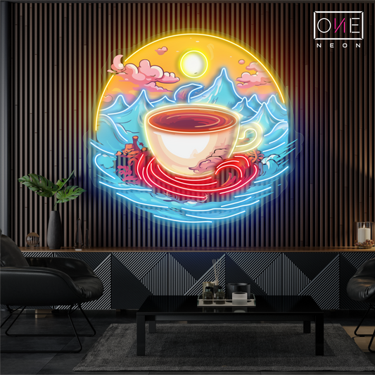 Sunrise Serenity Brew Artwork Led Neon Sign