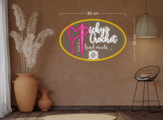 Picky's Crochet | LED Neon Sign