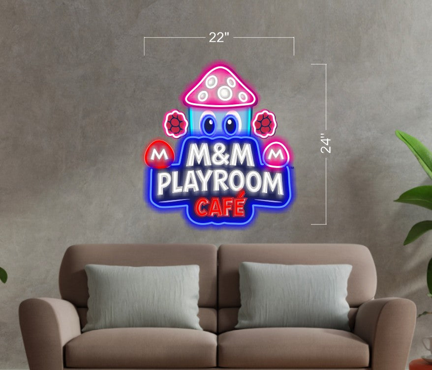 M&M playroom cafe | Led Neon Sign