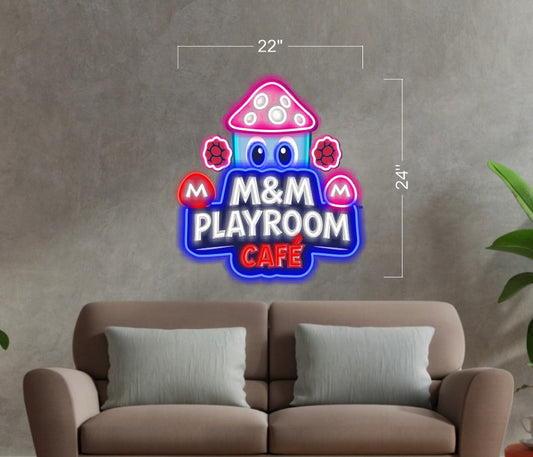 M&M playroom cafe | Led Neon Sign