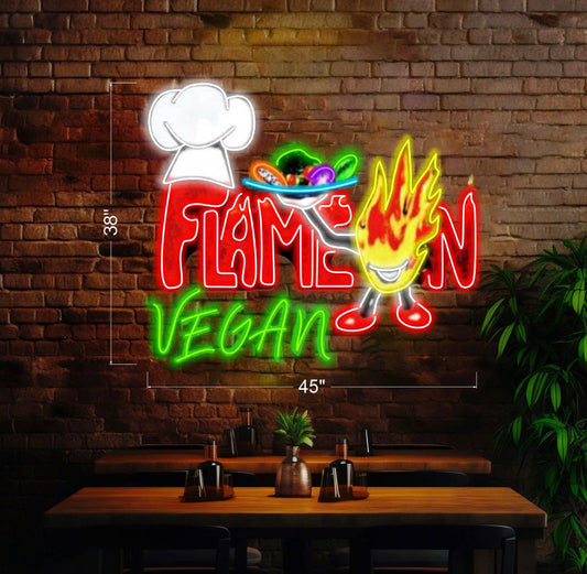 Flamen Vegan| LED Neon Sign