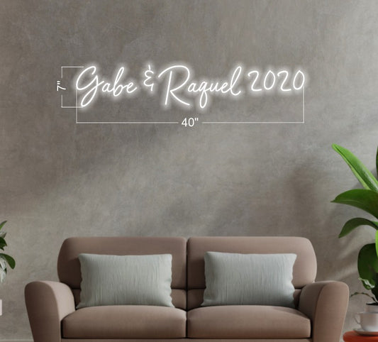 Gabe & Raquel 2020 | LED Neon Sign