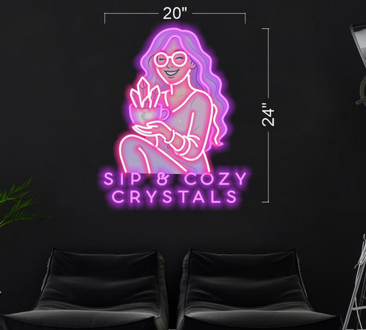 Sib & Cozy crystal | LED Neon Sign