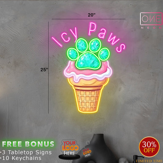 Icy Paws | Led Neon Sign